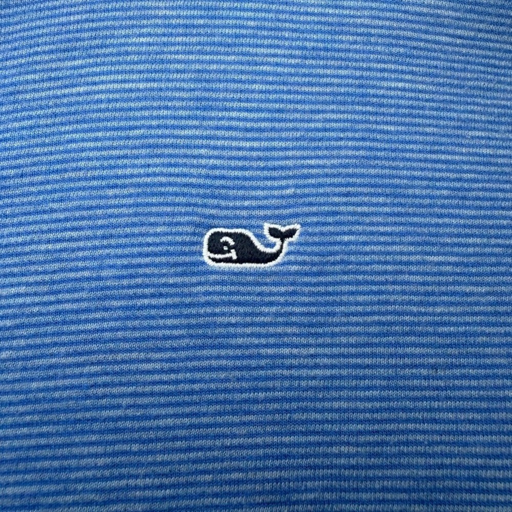 Vineyard Vines Saltwater 1/4 Zip Hull Blue Pullover Womens Large Stripe 3K001465 - Picture 3 of 10